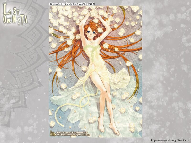 Anime girl with flowers
