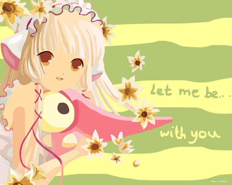 anime girl with flowers