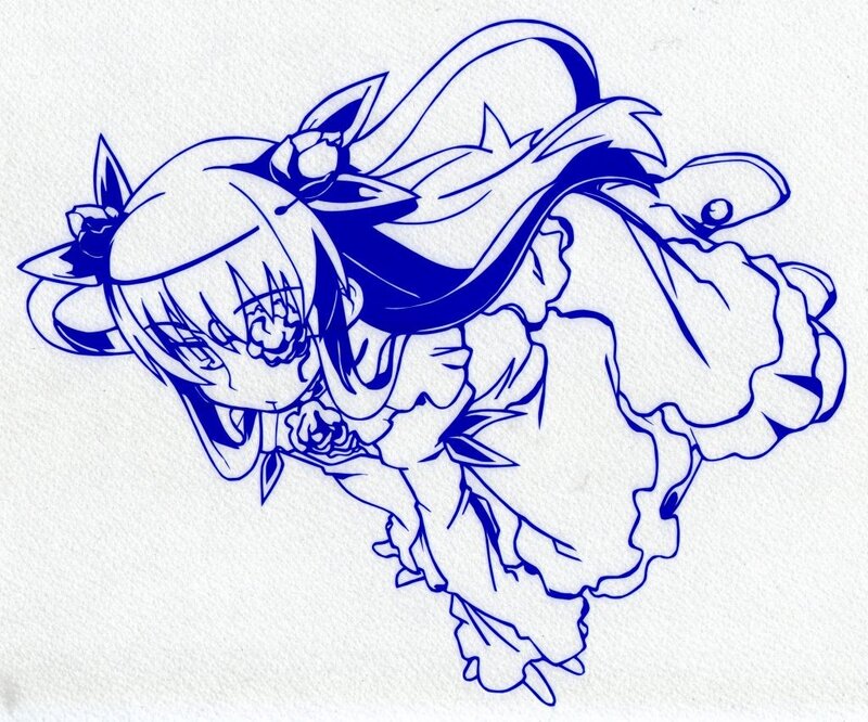 anime girl with flowers