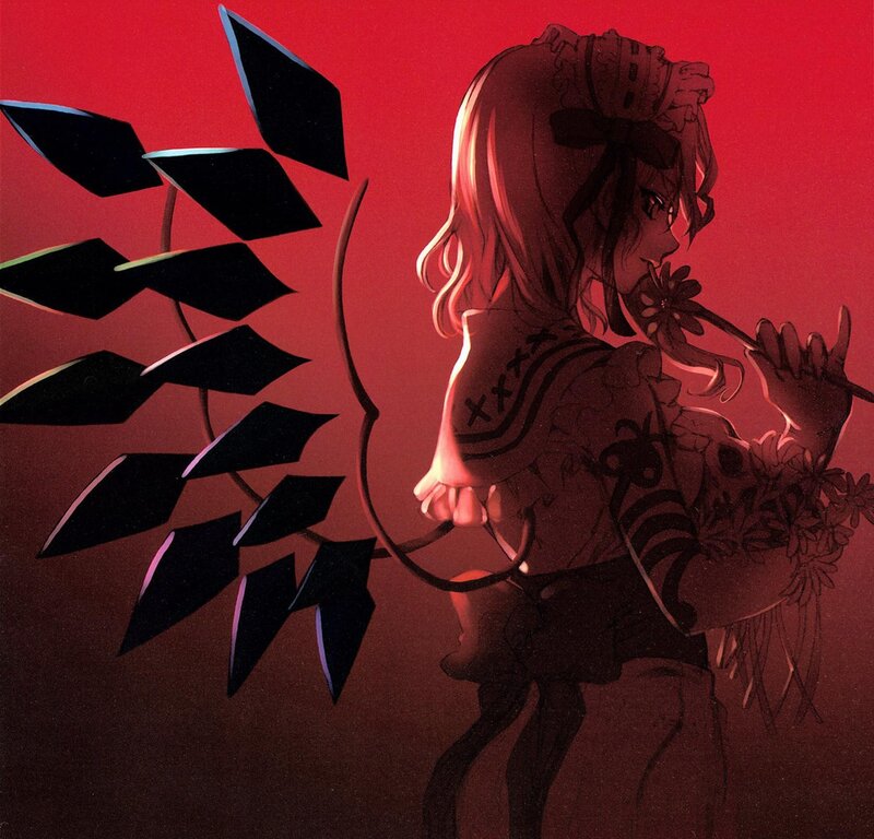 anime girl with flowers