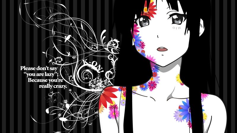 anime girl with flowers