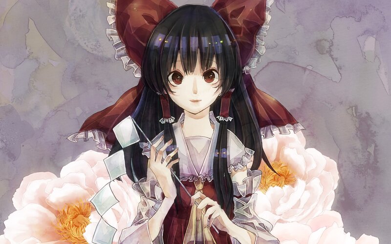 anime girl with flowers