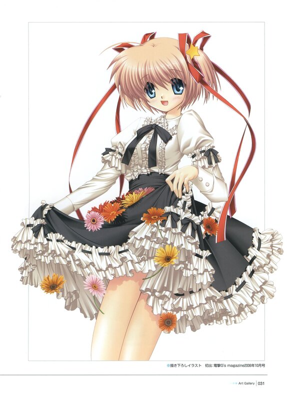 anime girl with flowers