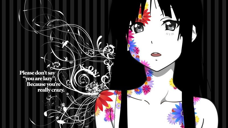 anime girl with flowers