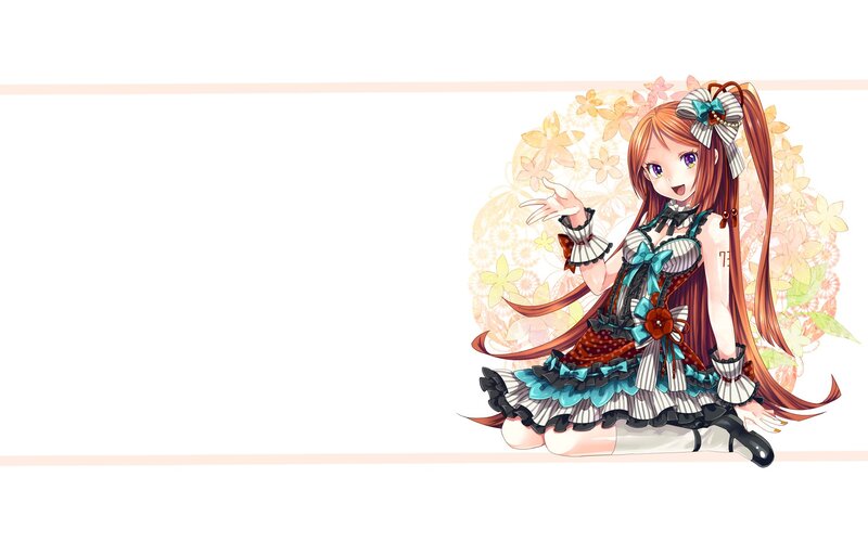 anime girl with flowers