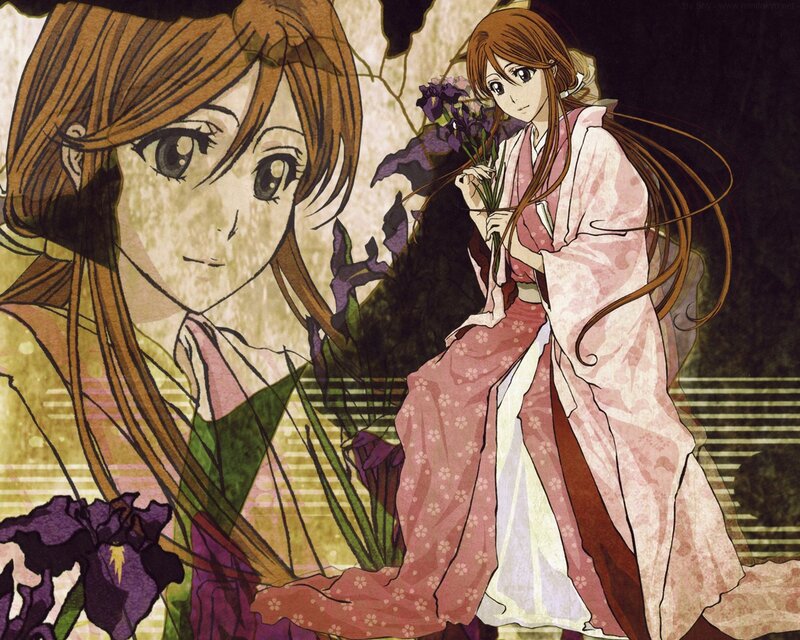 Anime girl with flowers