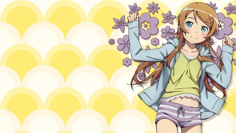 anime girl with flowers