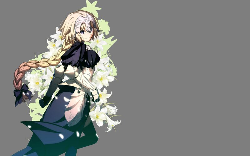 anime girl with flowers