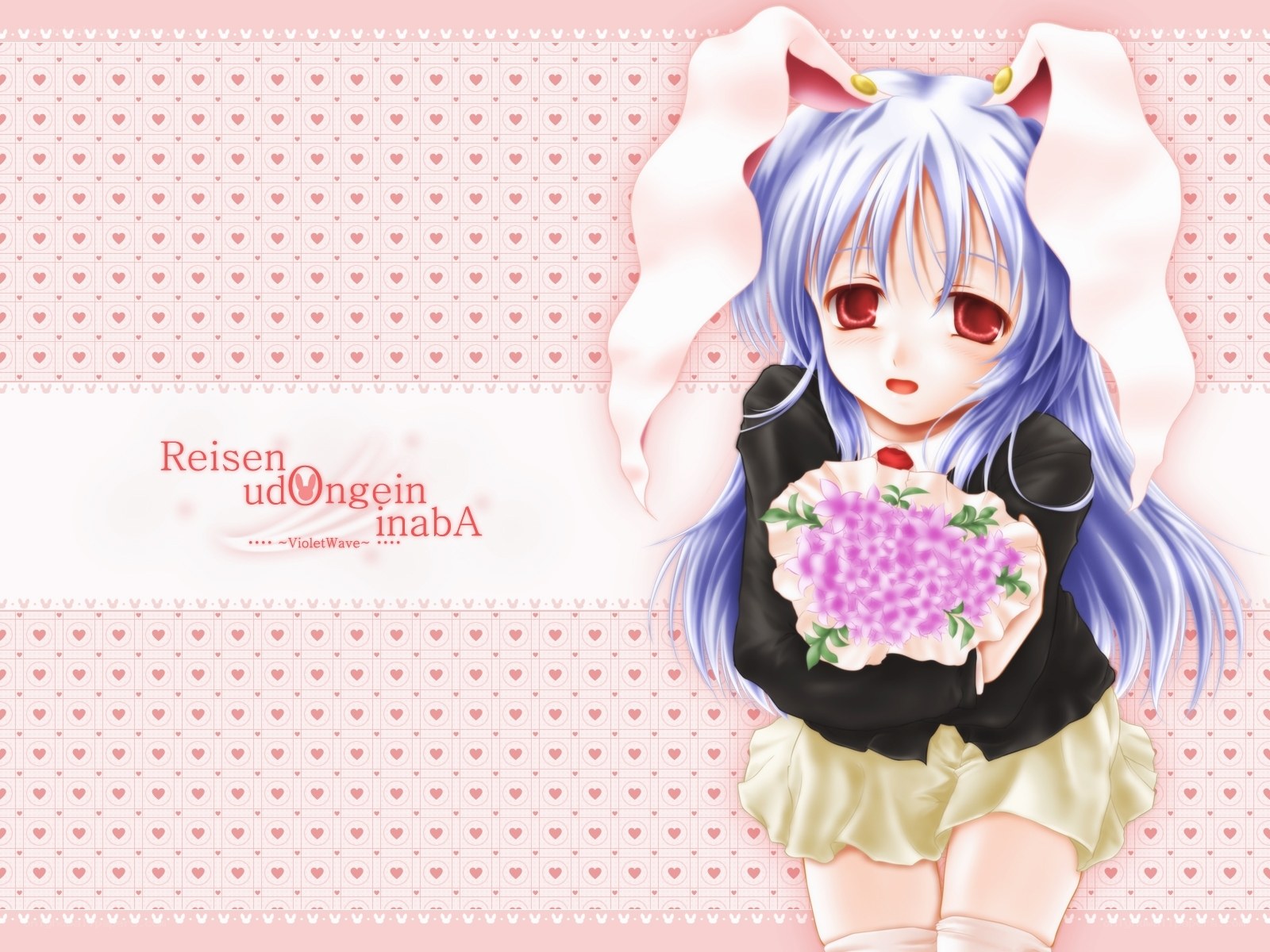 anime girl with flowers