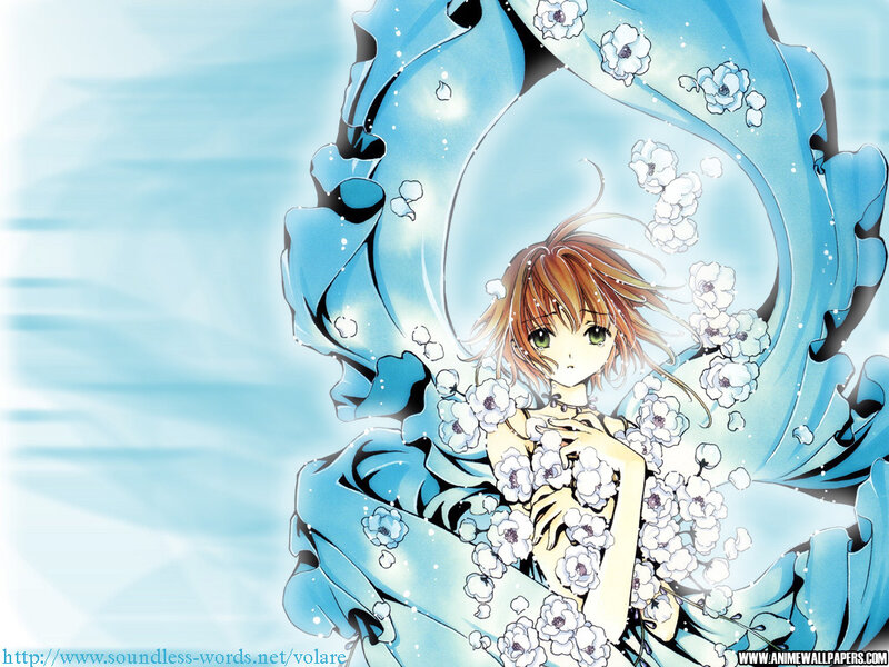 anime girl with flowers