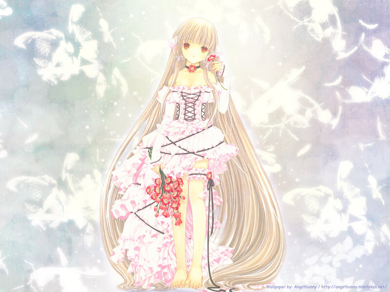 Anime girl with flowers