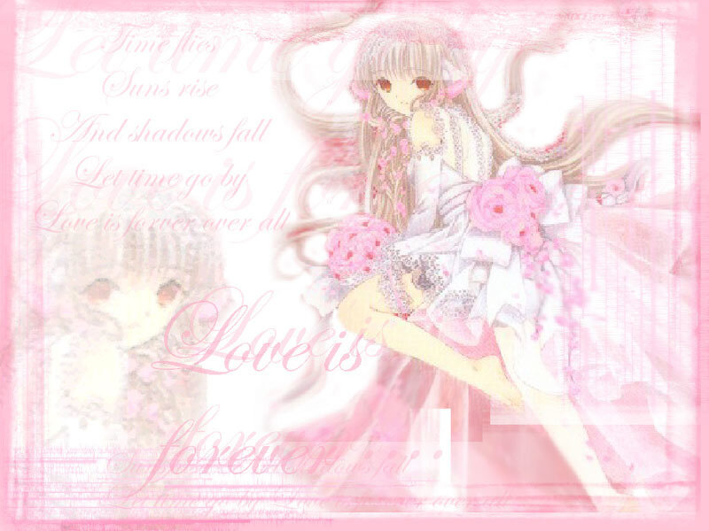 Anime girl with flowers