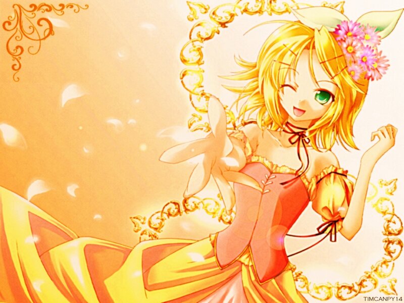 anime girl with flowers