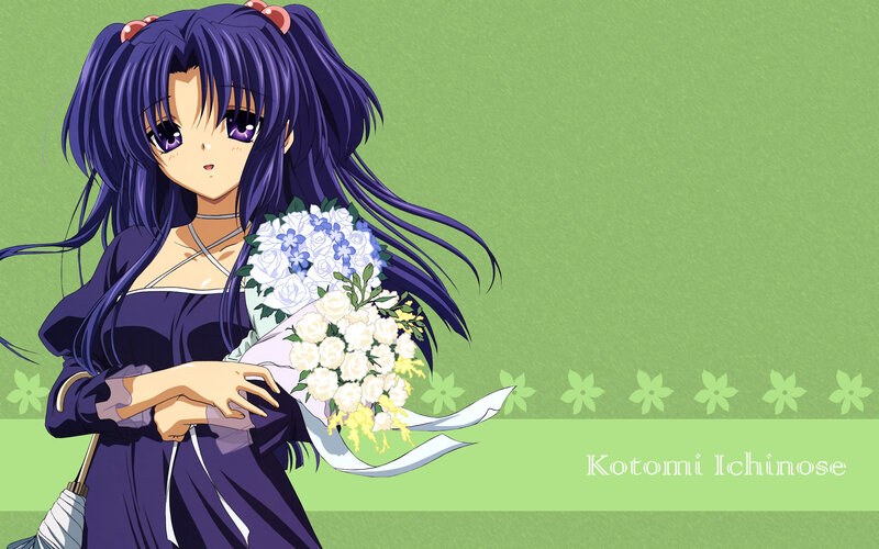 Anime girl with flowers