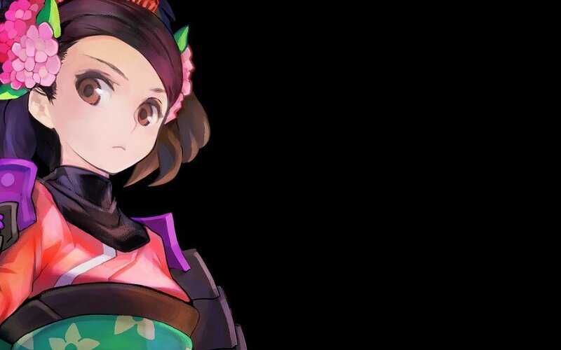 anime girl with flowers