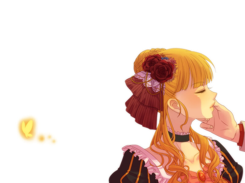 anime girl with flowers