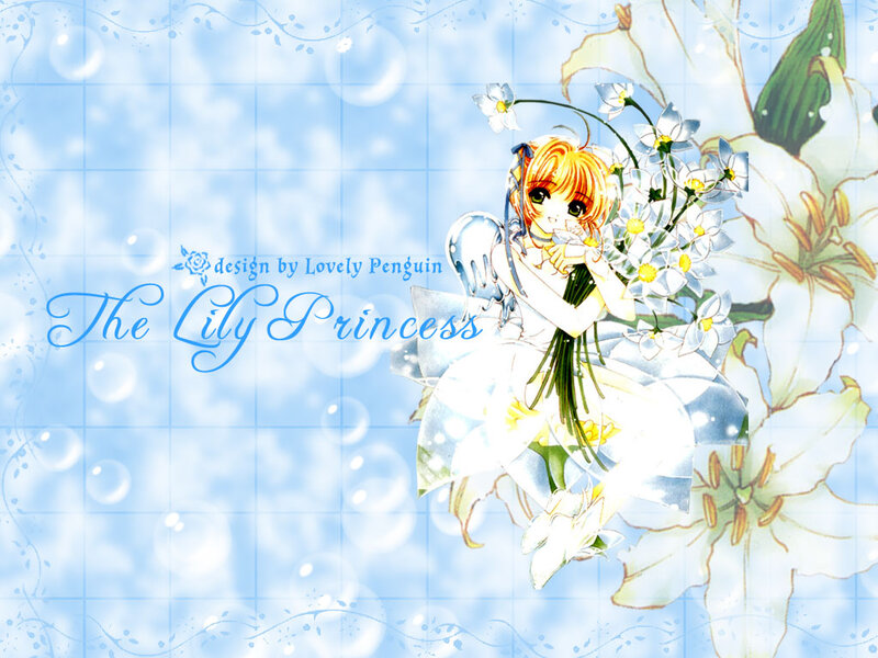 Anime Girl with Flowers — Blue, Serene, Digital Art, Wings