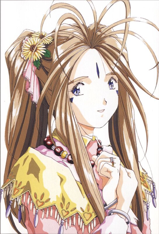 anime girl with flowers in hair