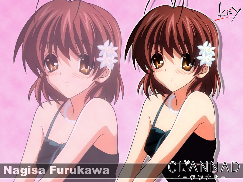 Anime Girl with Flowers — Pink, Calm, Necklace