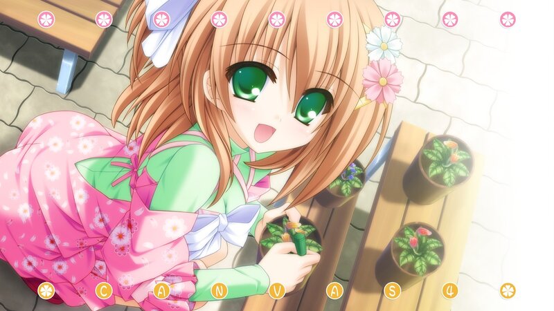 Anime Girl with Flowers — Pink, Cheerful, Afternoon