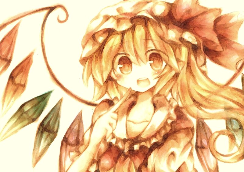 Anime Girl with Flowers — Yellow, Calm