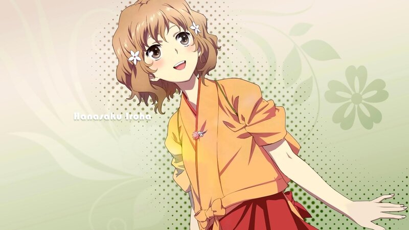 Anime Girl with Flowers — Yellow, Cheerful, Flower