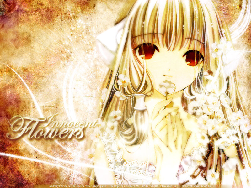 Anime Girl with Flowers — Yellow, Serene, Digital Art