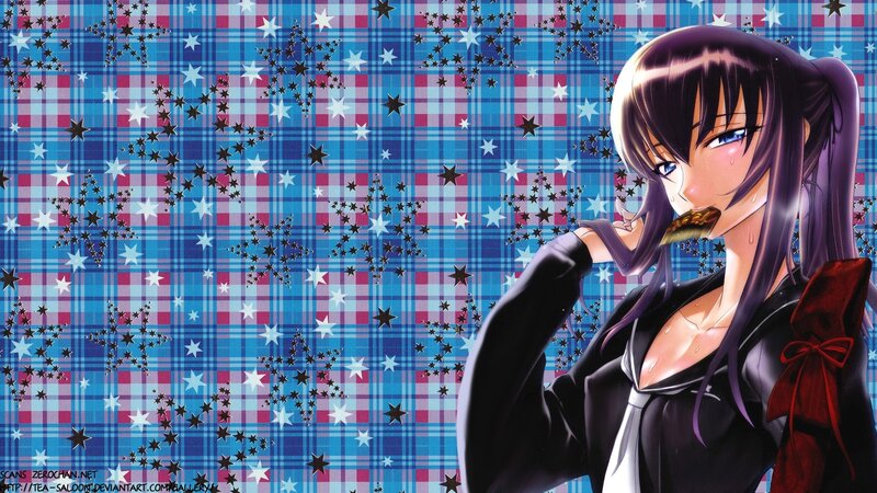 anime girl with food