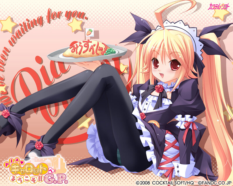 anime girl with food tray