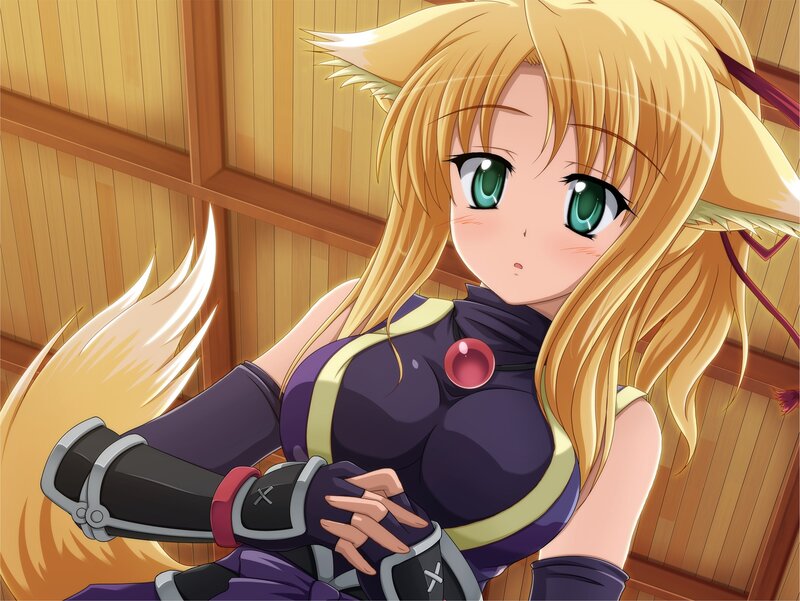 anime girl with fox ears
