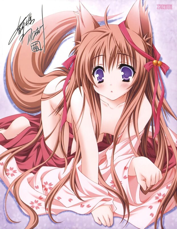 anime girl with fox ears