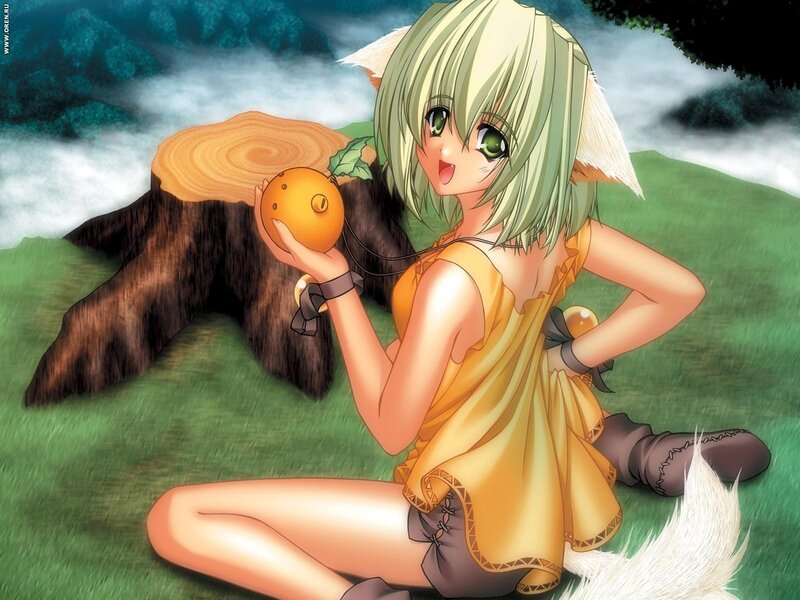 Anime girl with fox ears