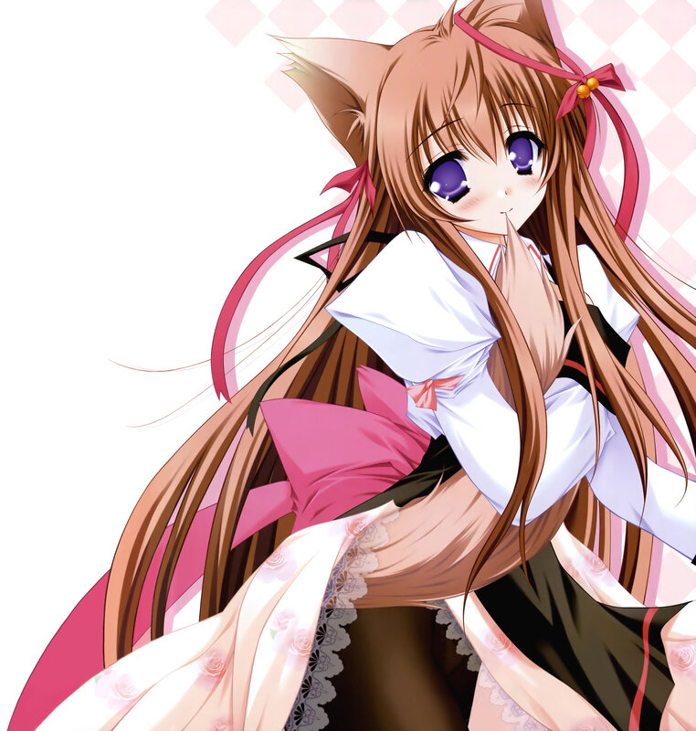 anime girl with fox ears