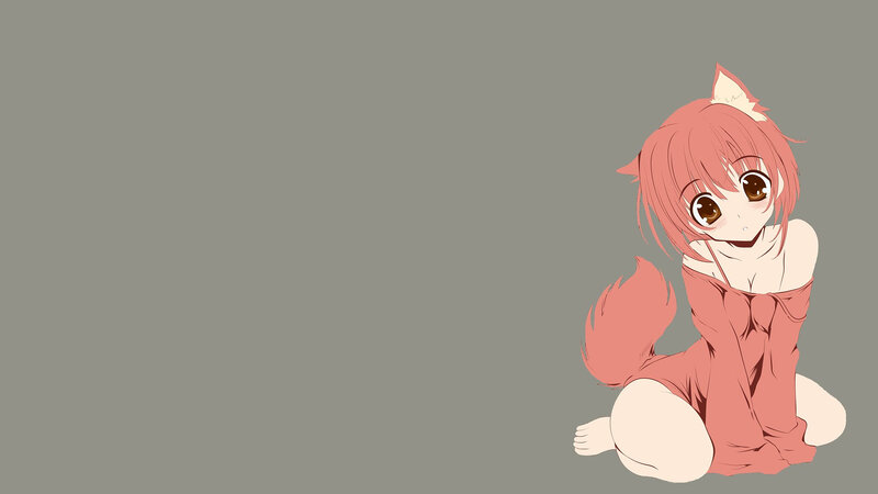 anime girl with fox ears
