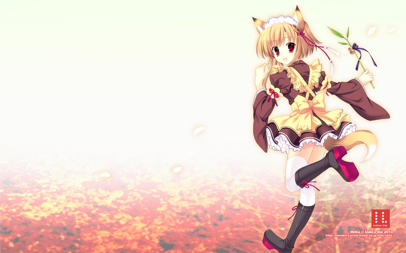 anime girl with fox ears