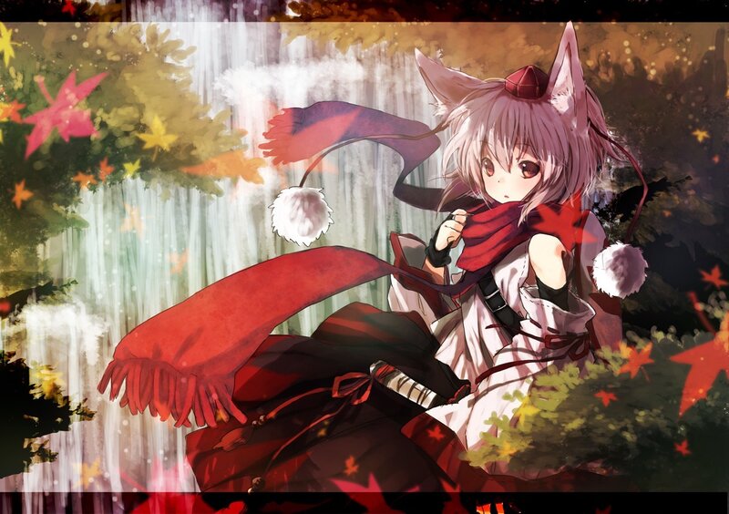anime girl with fox ears