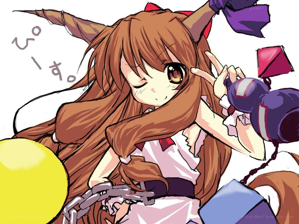 anime girl with fox ears