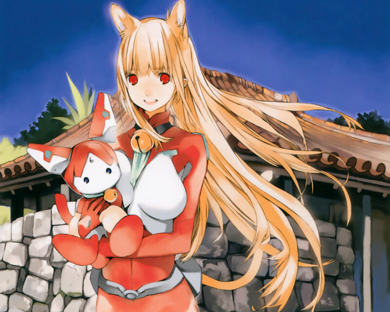 anime girl with fox ears
