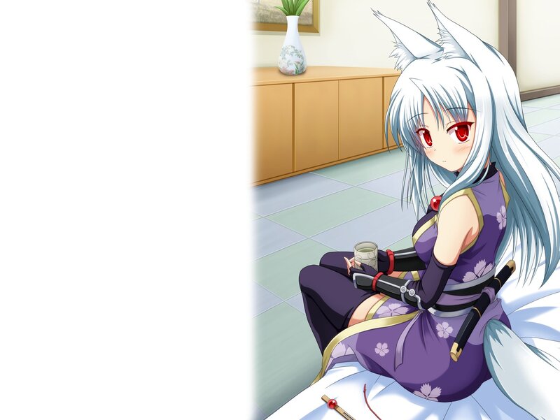 anime girl with fox ears