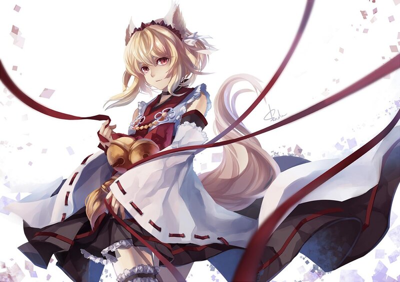 anime girl with fox ears