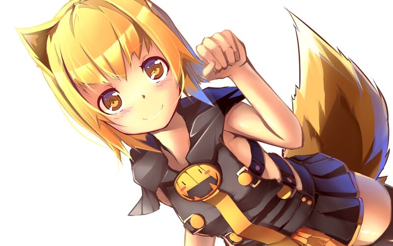 anime girl with fox ears