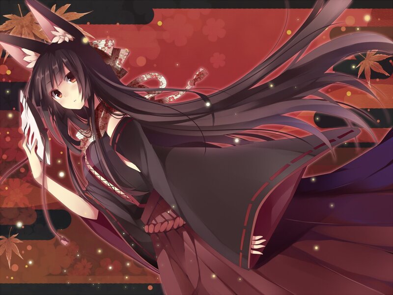 anime girl with fox ears