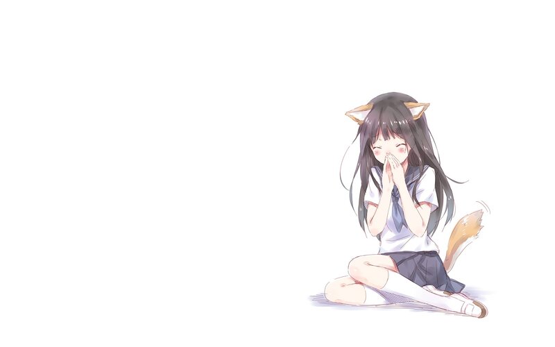 anime girl with fox ears