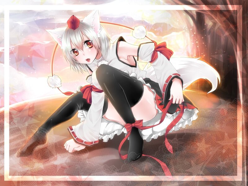 anime girl with fox ears