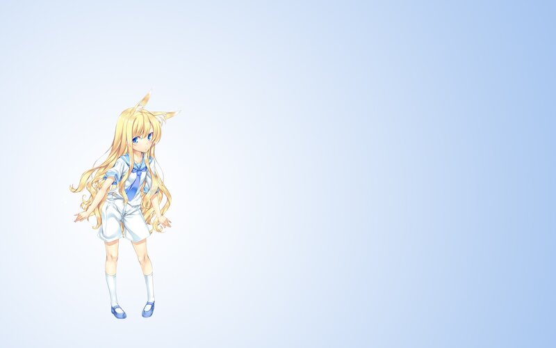 anime girl with fox ears