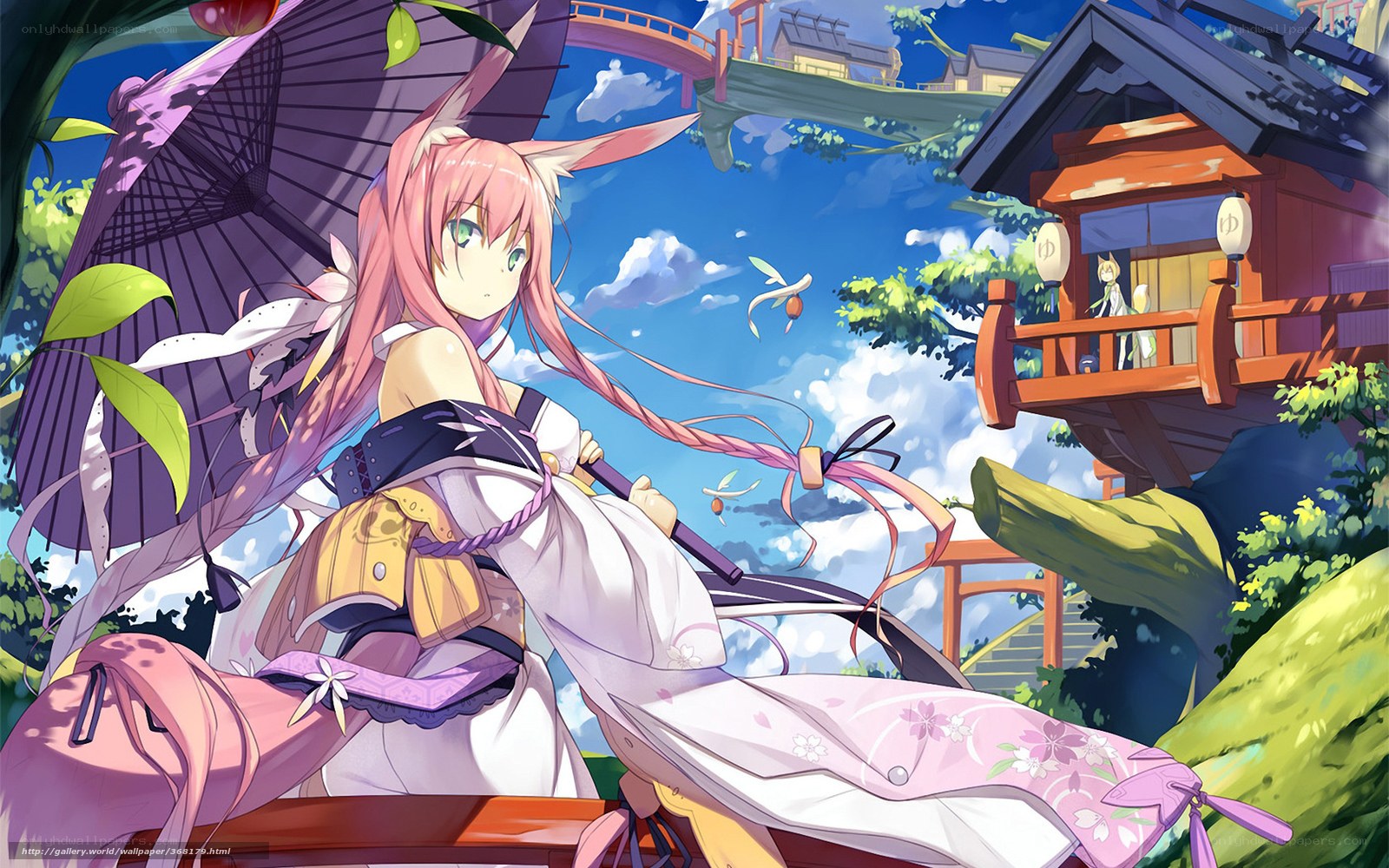 Anime girl with fox ears
