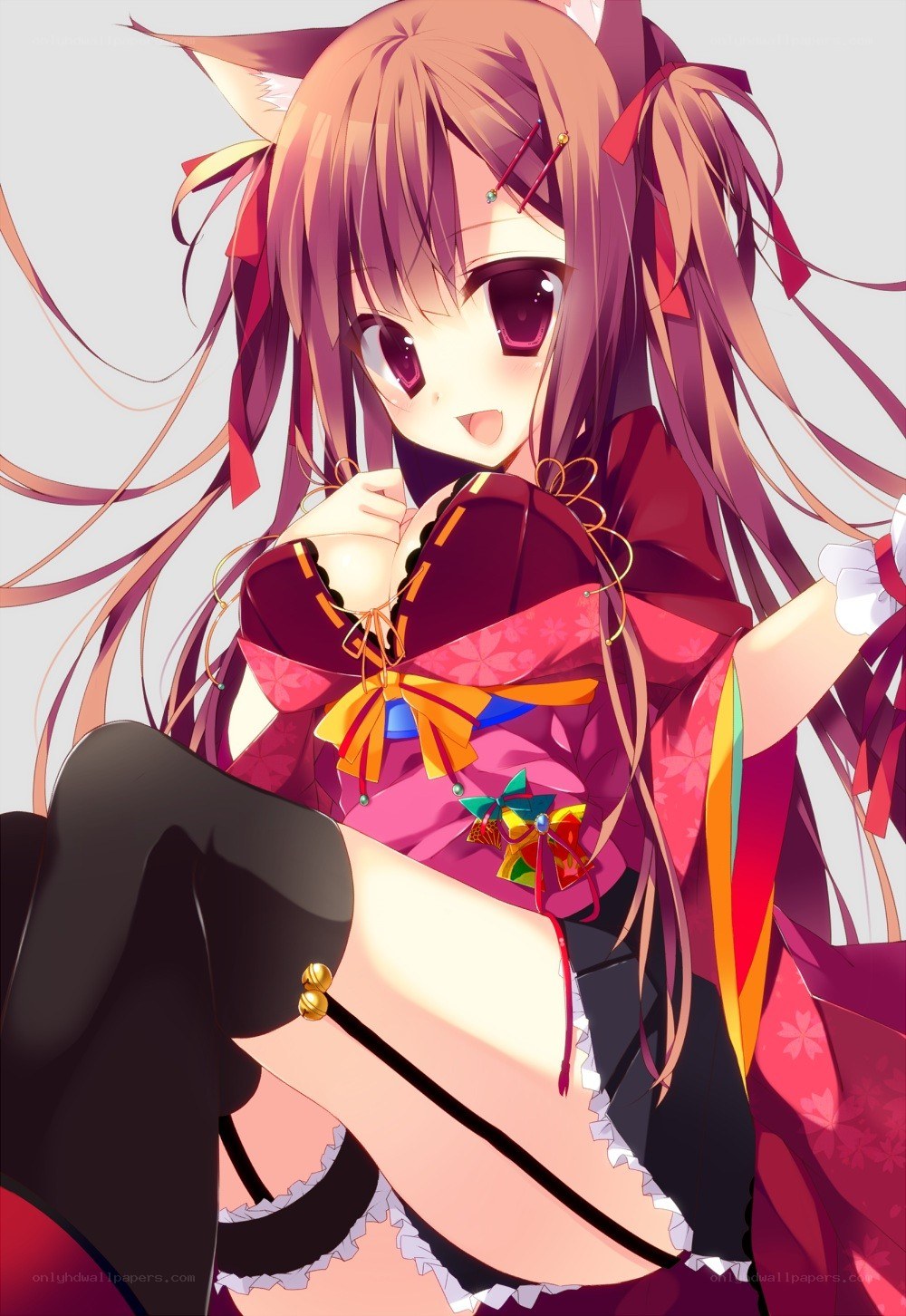 anime girl with fox ears