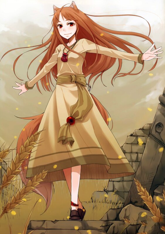 anime girl with fox ears