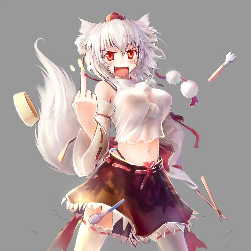 anime girl with fox ears