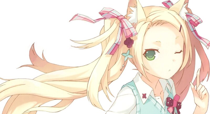 anime girl with fox ears